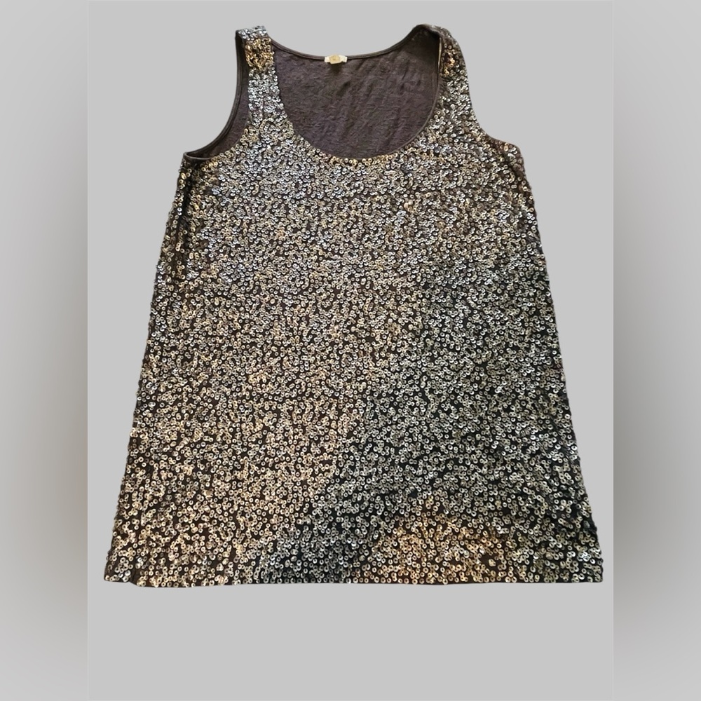 J. Crew Silver Sequin Tank Top M